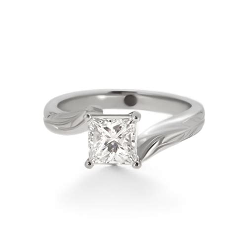 Modern Princess Cut Diamond Engagement Ring Haywards Of Hong Kong
