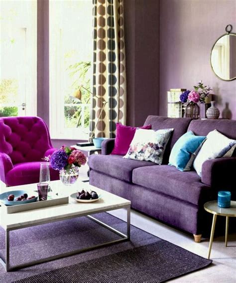 40 Awesome Living Room Green And Purple Interior Color