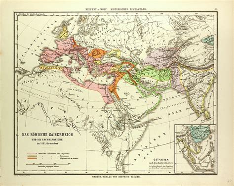 Map Of The Roman Empire And Its Neighbour Empires Drawing By English