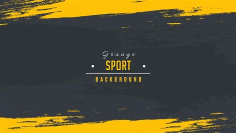 Minimal Abstract Yellow Frame Grunge Sport Design In Dark Background