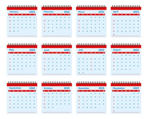 Premium Vector Collection Calendars 2023 Years Simple Minimal Design