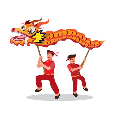 Dragon Dance Chinese Traditional Dance Performer To Celebrate Chinese