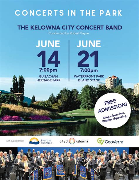 Free Concert In The Park Kelowna City Concert Band Globalnews Events