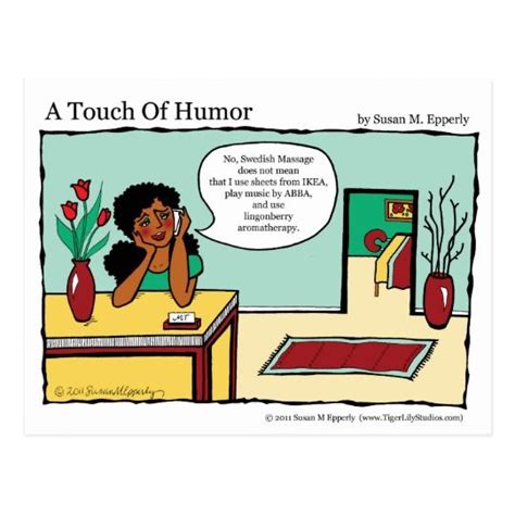 A Touch Of Humour Swedish Massage Comic Postcard Uk Swedish Massage Massage Humor