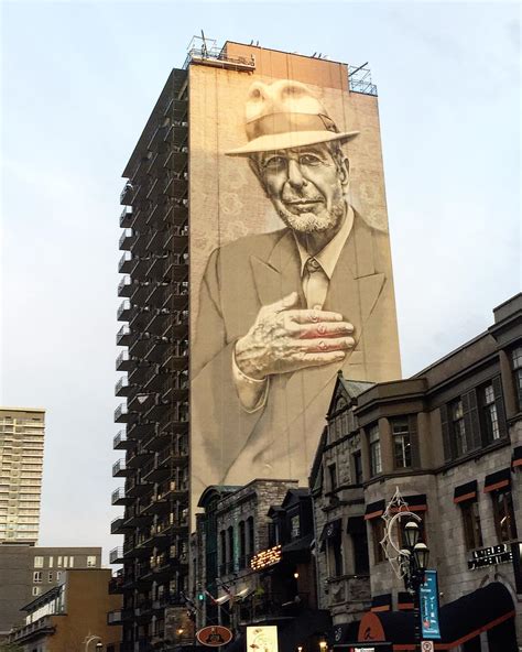 15 photos de la nouvelle murale en l'honneur de Leonard Cohen au centre ...