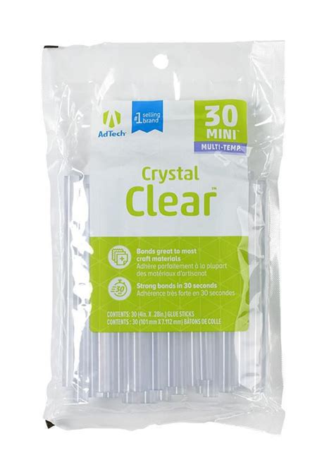 Adtech Crystal Clear Glue Sticks W220 34zip30 Mini Size Crystal