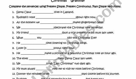 Christmas Grammar worksheet | Grammar worksheets, Christmas worksheets