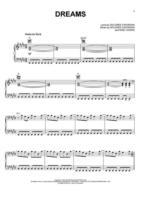Dreams Piano Sheet Music Onlinepianist