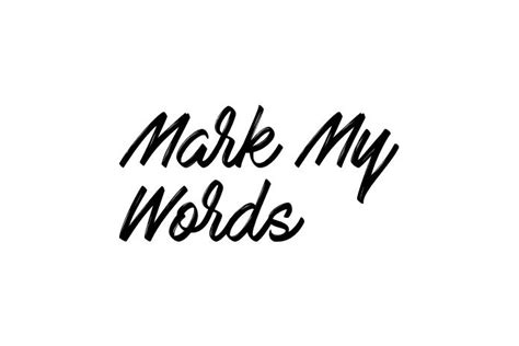 Mark My Words Font Graphic Design Fonts