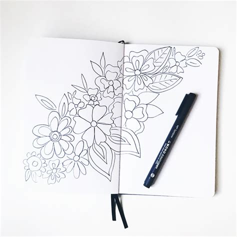 Tips For Drawing Simple Flowers Using Mono Drawing Pens Tombow Usa Blog
