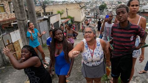 Brazil Eight Shot Dead As Police Hunt For Gang In Rio Favela World News Sky News