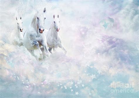 Cloud Horses Mixed Media By Elisabeth Lucas Fine Art America