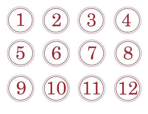 Printable Calendar Numbers Full Year Calendar Numbers Printable