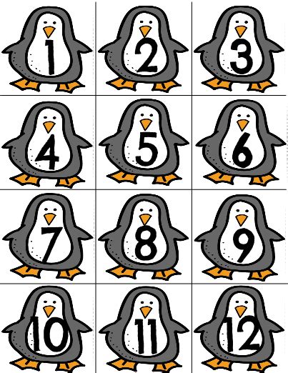 Numbers Worksheet Penguins