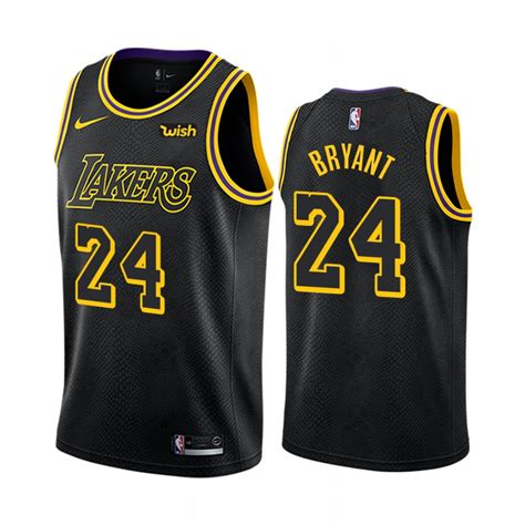 Shirts reversible jersey los angeles lakers kobe bryant. Kobe Bryant #24 Los Angeles Lakers Black Mamba City Swingman Jersey