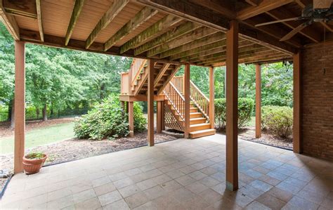 Incorporate landscaping and furnished to enhance the courtyard space is important so that you look forward to. Patio under deck | Patio Ideas | Pinterest