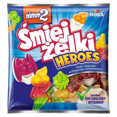 Eleclerc Rzeszów Hipermarket Słodycze Nimm2 Śmiejżelki Heroes