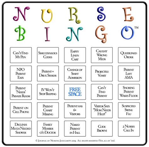 Nursing Bingo Take It Along To Your Clinicals Nurse Nurse Humor