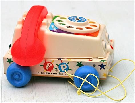 Vintage Fisher Price Chatter Telephone 747 Wood Base 1961 Etsy