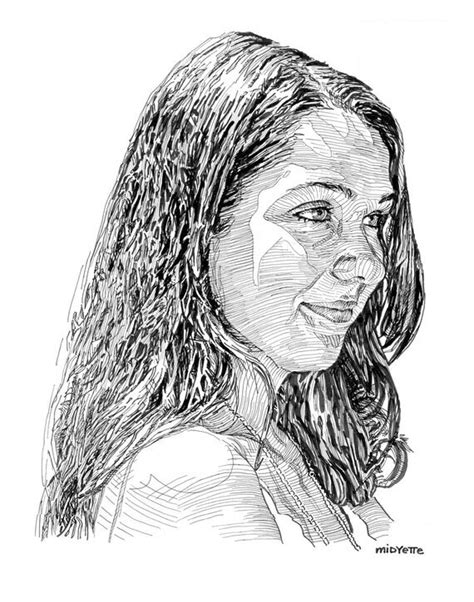 Items Similar To Pen And Ink People Portraits 11 X 14 On Etsy