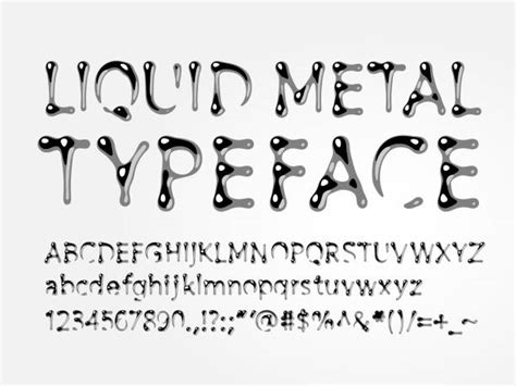 Liquid Metal Font Illustrations Royalty Free Vector Graphics And Clip