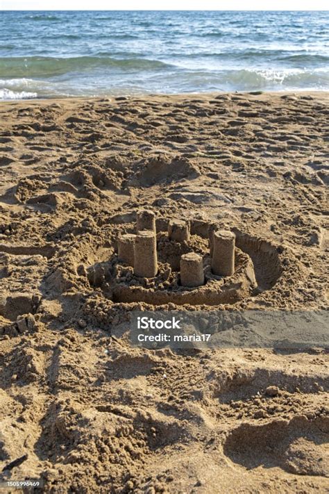 Built House Sand Castle With Towers Stock Photo Download Image Now