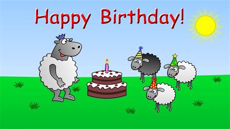 Happy Birthday Funny Animated Sheep Cartoon Happy