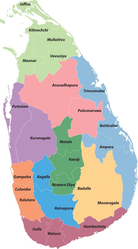 Provinces In Sri Lanka Map