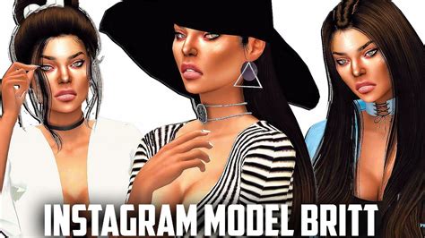 The Sims 4 Cas Instagram Model Britt Full Cc Links Youtube
