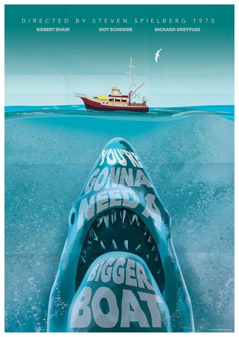 Jaws New Classic Movie Print A2 Art Poster Print Unframed Etsy