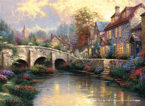 1000 Pcs Jigsaw Puzzle Thomas Kinkade Cobblestone Brooke Schmidt