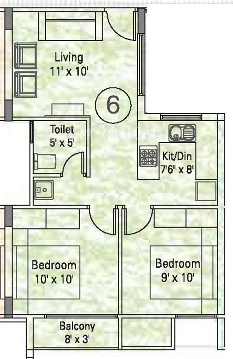 850 Sq Ft House Plans 2 Bedroom Indian Style