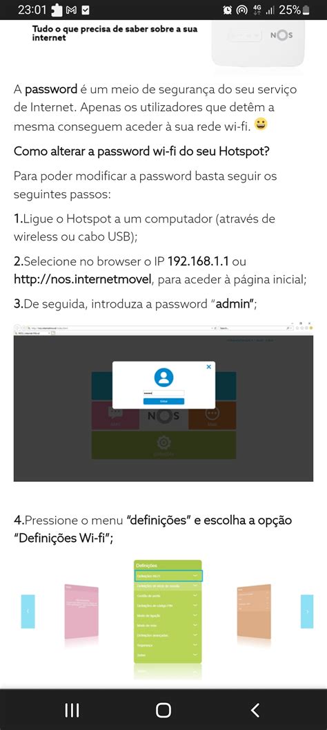 Como alterar a password de acesso à página interna do Hotspot Forum NOS
