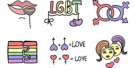 Colorful LGBT Doodles Set 8042599 Vector Art At Vecteezy