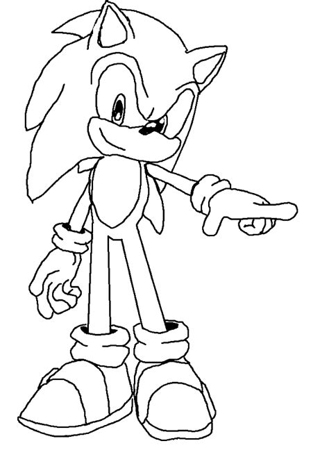 Sonic The Hedgehog No Color Clip Art Library
