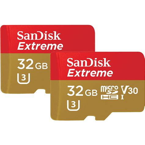 Sandisk 32gb Extreme Uhs I Microsdhc Memory Sdsqxaf 032g Gn6at