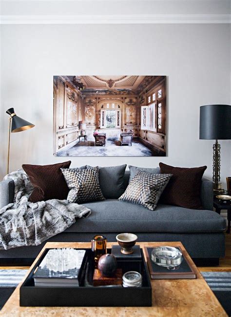 The living room is your home's centre. 35+ Cozy Mens Apartment Masculine Decor #apartment # ...
