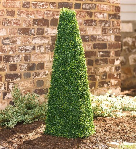 Artificial Boxwood Shrub Pyramid Is A Practical And Attractive Way To
