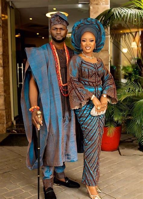 African Traditional Wedding Aso Oke Complete Set For Couple Etsy In African Traditional