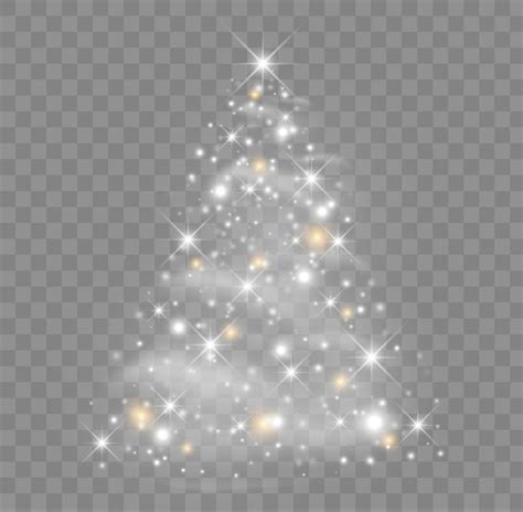 Premium Vector Shiny Christmas Tree Illustration With Glowing