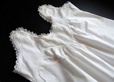 French Vintage Nightgown Fine Cotton With By Vintagefrenchlinens 137