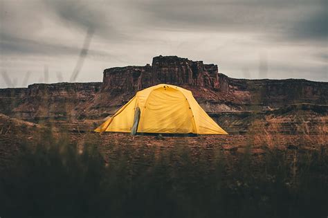 Tent Camping Mountains Nature Hd Wallpaper Peakpx