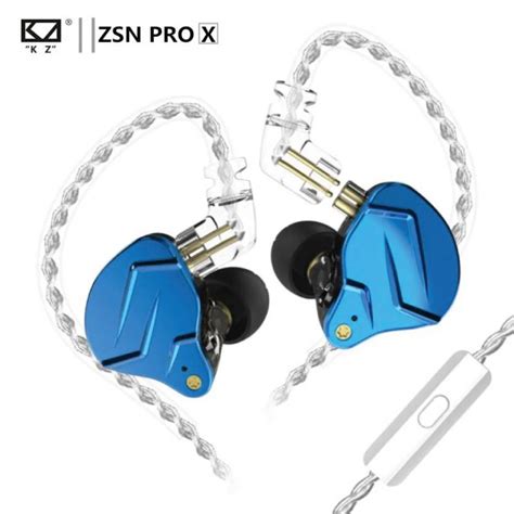 kz zsn pro x dual driver 1ba1dd royal blue kz