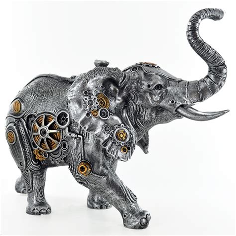 Steampunk Elephant Sculpture Intricately Styled Elephant