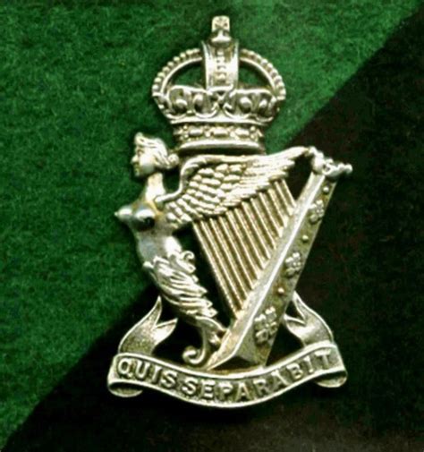 Surplus Equipment Royal Irish Rangers Metal Cap Badge And Hackle