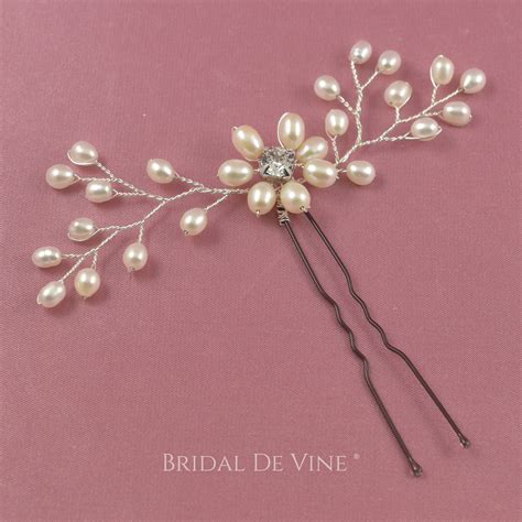 Bridal Hair Pin Pearl And Diamante Hair Pin Bridal Hair Accessories Hair Up Bridal Hair Pins