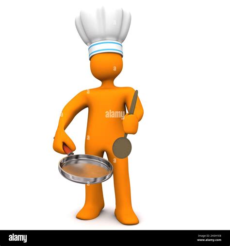 Chef Frying Pan Stock Photo Alamy