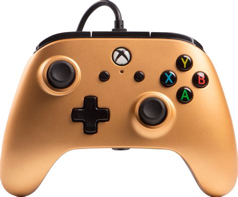 Best Buy Powera Enhanced Wired Controller For Xbox One Gold 1507433 01