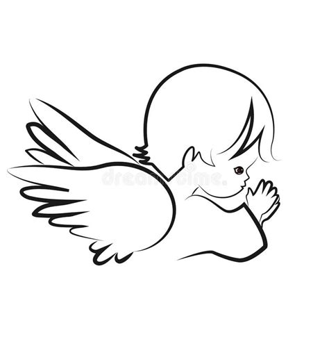Praying Angel Child Believe Icon Vector Stock Vector Illustration Of