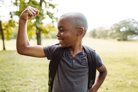 Little Boys Bicep Flexing Muscles Human Muscle Stock Photos Pictures